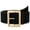 Black, variant on Maikun Women Wide Belts for Ladies Thick Suede Belt with Gold Buckle Black Belt for Women