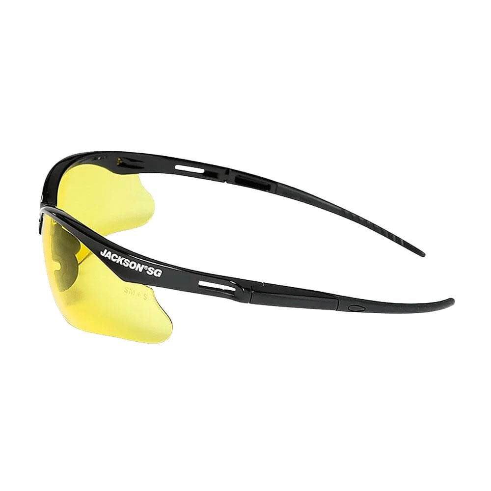 Jackson Safety Glasses Anti Fog Coating Amber Lens Black Frame