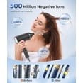 thumbnail image 3 of Secador de pelo Colorsmoon de alta velocidad de 100.000 RPM para mujeres y hombres, secado rápido, 500 millones de iones negativos, control de calor, silencioso, con difusor y boquilla, compacto y ple, 3 of 5