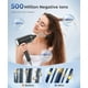 thumbnail image 3 of Secador de pelo Colorsmoon de alta velocidad de 100.000 RPM para mujeres y hombres, secado rápido, 500 millones de iones negativos, control de calor, silencioso, con difusor y boquilla, compacto y ple, 3 of 5