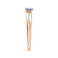 thumbnail image 3 of ANGARA Natural Solitaire Round Tanzanite Tapered Shank Ring in 14K Rose Gold for Women (Size-5mm) | December Birthstone, Birthday, Anniversary, Jewelry Gift for Women | Natural Tanzanite Ring, 3 of 9