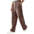 thumbnail image 3 of Yaoyar Men's Solid Color Corduroy Elastic Tight Waist Drawstring Straight Leg Pants, 3 of 6