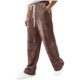thumbnail image 3 of Ceisia Men Solid Color Corduroy Straight Leg Pants Elastic Waist Drawstring Gift Casual Trousers, 3 of 8