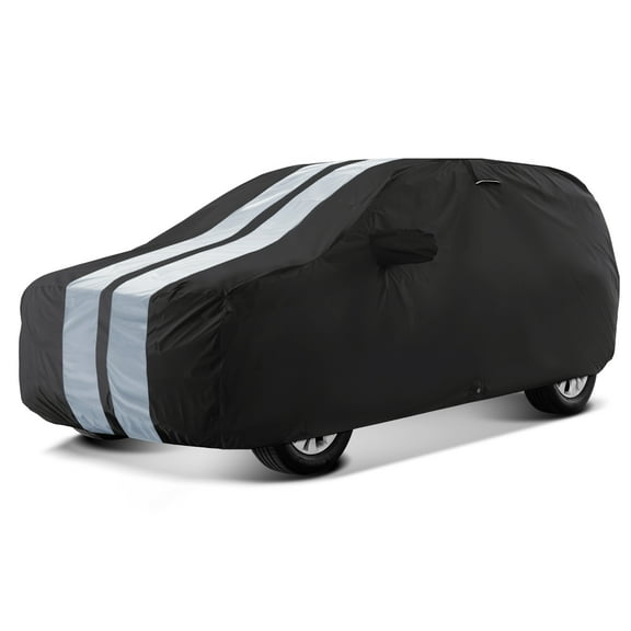 iCarCover Waterproof Custom Fit Premium Car Cover for 2004-2008 Isuzu Ascender 5-passenger (Black / Gray)