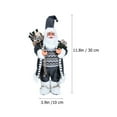 thumbnail image 2 of CTIRCHIU Dark Grey Christmas Doll Ornament Set for Holiday Parties and Mall Decorations, Standing Festive Figurines, 2 of 8
