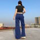 thumbnail image 5 of Pntutb, pantalones informales sólidos para exteriores para mujer, pantalones de trabajo, monos militares de cintura alta con múltiples bolsillos, pantalones sueltos con cremallera Pntutb Pntutb-6420, 5 of 8