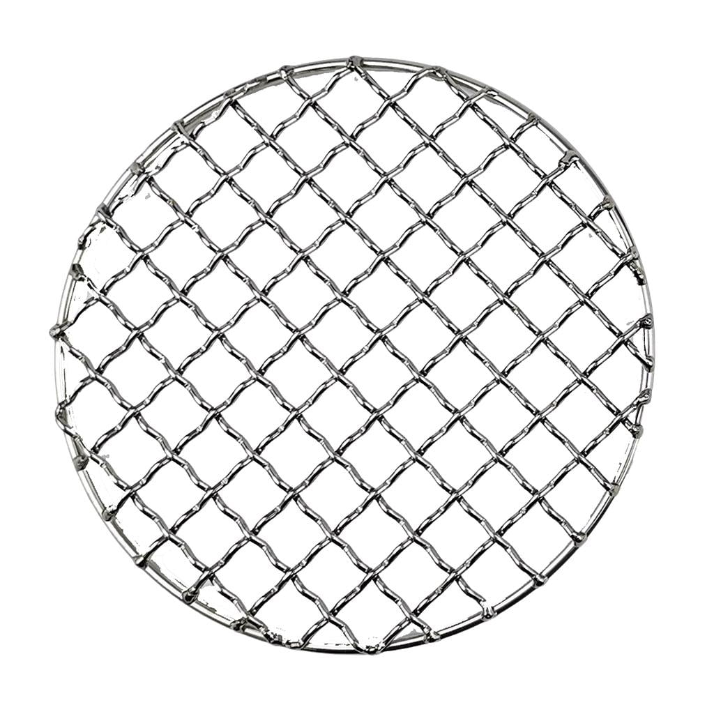 Stainless Steel Grill Mesh Mat Camping Pot Rack Portable Cooking Tools Round 