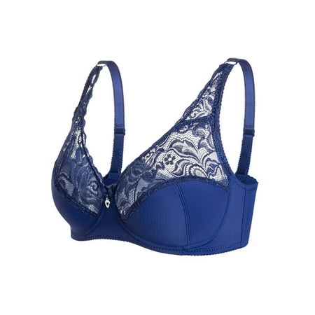 

MRULIC bras for women Women Comfort Lace Convertible Wireless Bralette Lace Bralettes For Women With Straps And Removable Pads Blue + 95C