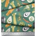 thumbnail image 2 of Soimoi Green Cotton Duck Fabric Mixed Vegetable Fabric Prints By Yard 42 Inch Wide, 2 of 3