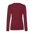thumbnail image 3 of Russell Collection - Jersey de punto con cuello en V para mujer (Arándano), 3 of 6