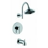 Essen Bath Tub And Shower Faucet With Single Metal Lever Handle, Brushed Nickel