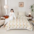thumbnail image 4 of Homewish Country Leaves Bedding Comforter Set,Plam Leaf Twin Comforter Sets,Boho Bohemain Bedding Set For Men Women,Microfiber Bedroom Decor Reversible,2 Pieces, 4 of 8