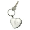 Personalized Monogrammed Nickel Plated Heart Locket Key Chain