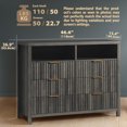 thumbnail image 6 of ARKANTOS 3 Piece Bedroom Furniture Set, 6 Drawer Double Dresser and 2 Nightstands, Charcoa Oak, 6 of 9