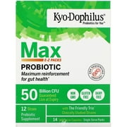 (2 Pack) Kyolic Kyo-Dophilus Max Probiotic E-Z Packs 14 Capsule