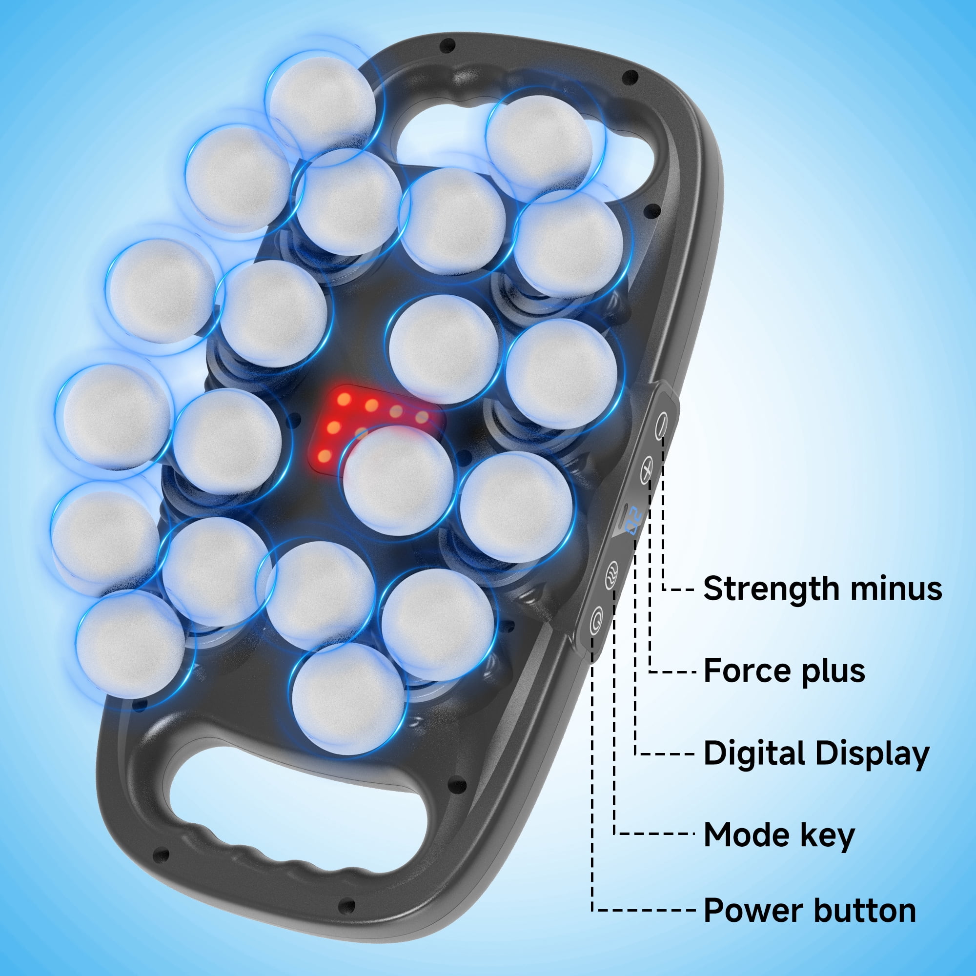 20-Head Deep Tissue Fascia Gun Muscle Massager for Full Body Relief