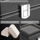 thumbnail image 1 of CAJA DE LUJO PARA ALMACENAMIENTO DE RELOJES CON 2 RANURAS CAJA ORGANIZADORA MUJER HOMBRE PARA EL HOGAR NEGRO, 1 of 7