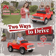 thumbnail image 7 of East doll 24V Power Ride on Car, Licensed 1973 Ford F-150 Ride on Truck, 24 Volt Ride on Toy for Kids Aged 3-8 with 400W Powerful Wheels for Boys Girls, 24V Ride Ons with Remote, Red, 7 of 7