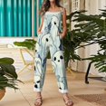 thumbnail image 2 of Women’s Halloween Pumpkin Print Jumpsuits, Loose‑Fit Lightweight Casual Overalls Rompers, 2 of 4
