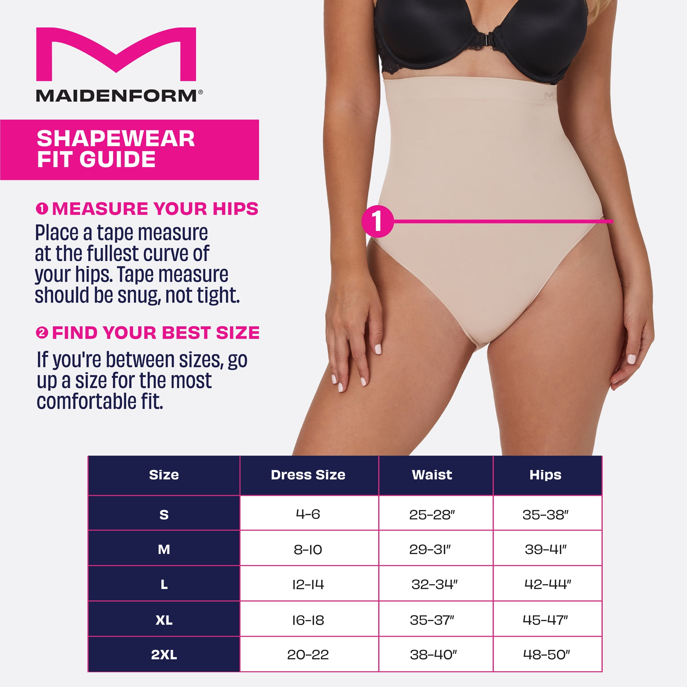 Maidenform Women's Shapewear Seamless Firm Control Thigh Slimmer, Sizes up to 3XL