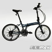 Fire - SOLOROCK 20" 27 Speed Integrated Aluminum Folding Bike - Blue