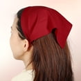 thumbnail image 2 of pañuelos para el pelo, antideslizantes, caqui, rosa, rojo vino, amarillo, gris, verde, 12,60 x 7,87 pulgadas, pañuelos triangulares para el pelo para niñas y mujeres, 2 of 7