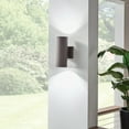 thumbnail image 6 of Kichler 12" 1 Light Integrated LED Textured Architectural Bronze Cylinder Outdoor Wall Sconce, 6 of 7