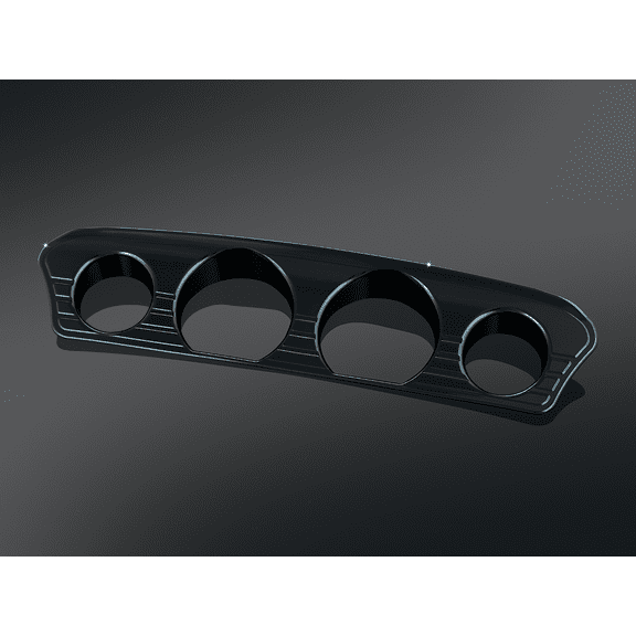 Kuryakyn 7284 Motorcycle Accent Accessory: Tri-Line Gauge Trim for 2014-19 Harley-Davidson Touring & Tri Glide Motorcycles, Chrome