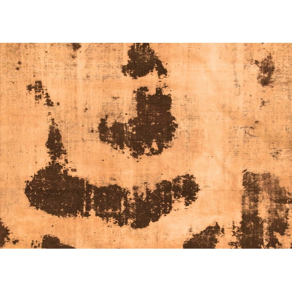Ahgly Company Indoor Rectangle Oriental Orange Modern Area Rugs, 8' x 10'