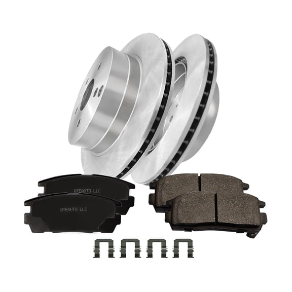 Set of 6 Rear Disc Brake Rotors-Ceramic Brake Pad kit For 2010-2017 Chevrolet Equinox