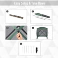 thumbnail image 4 of Garden Storage Shed, Pop Up Camping Canopy Gazebo Screen Shelter Tent with Single Person Easy Set-Up, Ventilating Mesh, Portable Carry Bag for Outdoor Camping Party Event, 7x7FT, Green, 4 of 10