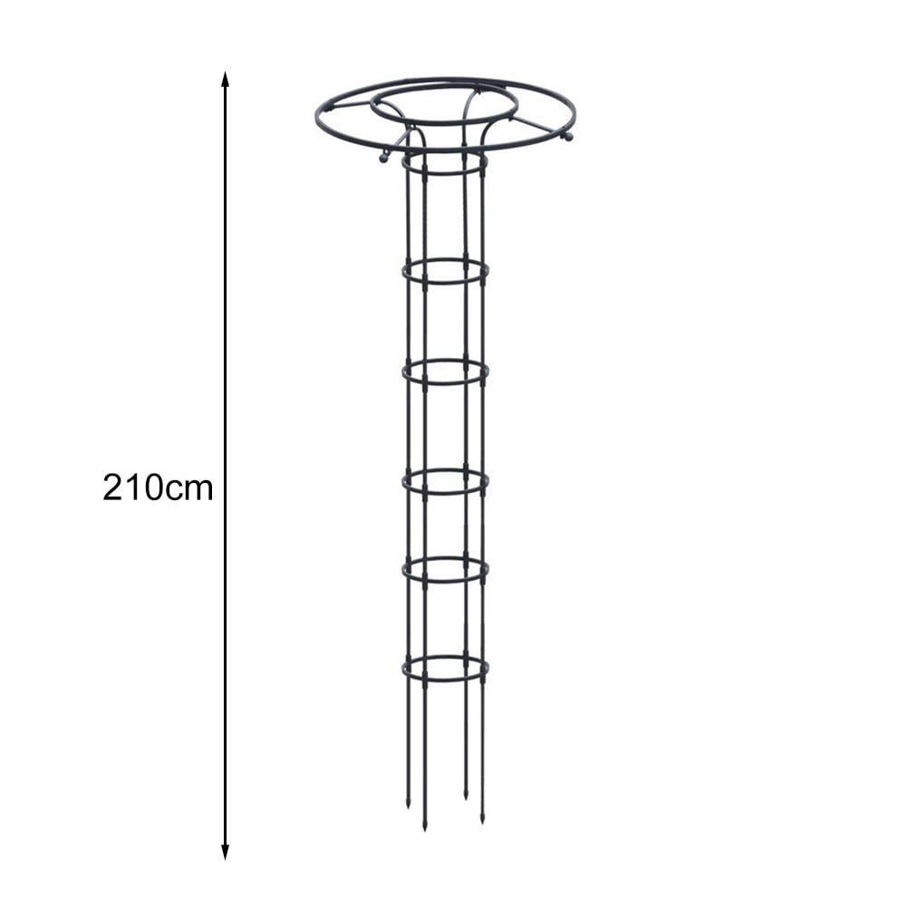 Fankenuo 1PC Plant Support Frame Black Outdoor Climbing Plant Garden Grid Frame Arched Grid Frame Vine Support 90/120/150/180/210CM Parts 210cm