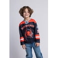 thumbnail image 2 of Marvel Spider-Man Miles Morales Mesh Hockey Jersey Long Sleeve T-Shirt Toddler to Big Kid, 2 of 5