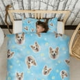 thumbnail image 3 of Corgi Footprint Duvet Cover and Pillowcase Set for Single Bedding, Bedroom Accessories for Kids Teens, 3 of 5