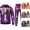 A-Purple46, variant on Galaxy Skeleton Graphic Hoodie Suit For Men Front Kangaroo Pocket Elastic Waist Halloween Streetwear Two Piece Set