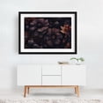 thumbnail image 2 of Atmospheric Floral Splendor Dark Brown - Painting Floral Flowers Botanical Vintage Art Deco Surrealism Autumn Black Framed Wall Art Print 16 x 24 inches, 2 of 4