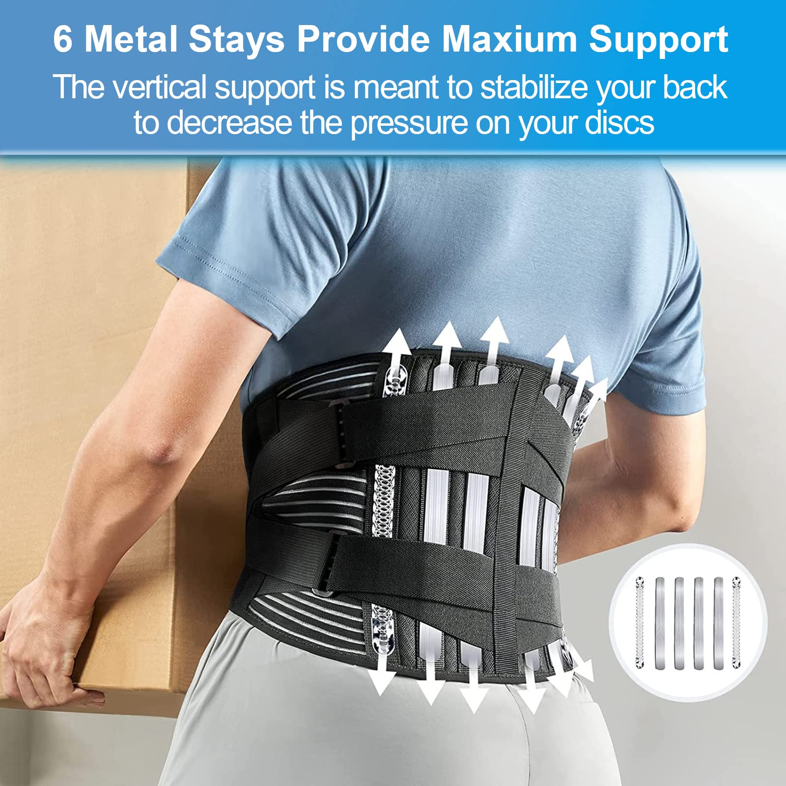 KoRwelex Lower Back Brace with Memory-Aluminum Stays photo 5