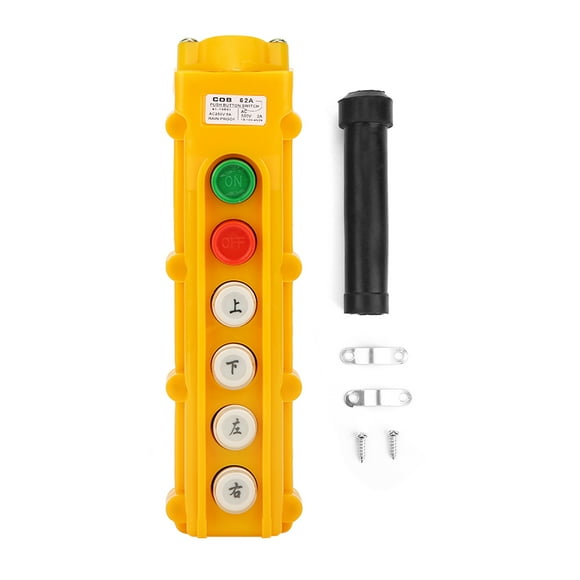 Yazoeia Crane Chain Hoist 4-channel Push Button Switch Lifting Pendant Rainproof Controller GY228-65912