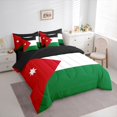 thumbnail image 2 of Manfei Jordan Flag 7-Piece King Bedding,Patriotic Theme Art King Bed in a Bag,Black White Green,Black Reversible, 2 of 7
