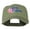 Olive, variant on North Dakota Wild Prairie Rose Flower Embroidered Cap - Black OSFM