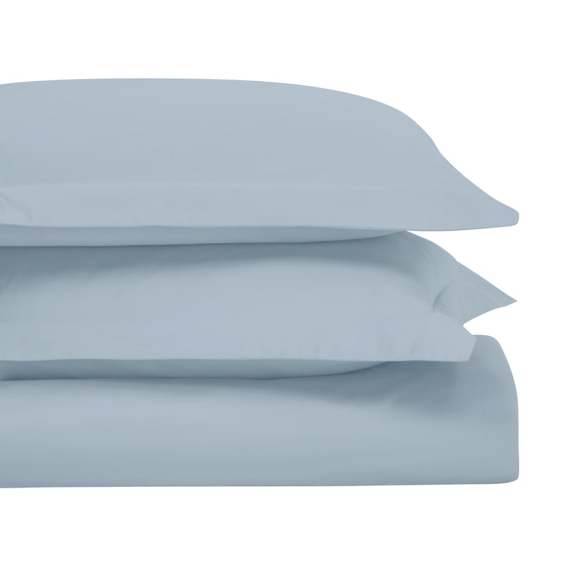 Superior 650 Thread Count Egyptian Cotton Duvet Cover Set, Baby Blue, Twin