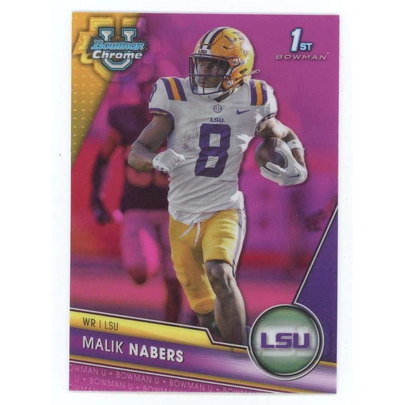 NFL 2023 Bowman Chrome U 1st Bowman Pink Refractor Malik Nabers #74