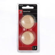 Bulldog Hardware Cabinet Knobs 2pk, Unfinished Wood
