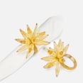 thumbnail image 1 of Linen Chest Starburst Bead Napkin Ring - Gold, 1 of 5