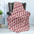 thumbnail image 4 of Aloha Soft Flannel Fleece Throw Blanket, Pattern with Colored and Monochrome Flowers Paradise Island Rainforest Leaves, Cozy Plush for Indoor and Outdoor Use, 50" x 60", Multicolor, by Ambesonne, 4 of 5
