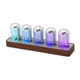 thumbnail image 4 of DOLITY Nixie Tube Clock Creative Electronic Clock Modern Decor Wooden Digital Clock 320x100x120mm, 4 of 9