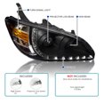 thumbnail image 3 of Spec-D Tuning LED Tube Projector Headlights Black Compatible with 2004-2005 Honda Civic 2/4 Door, Left + Right Pair Headlamps Assembly, 3 of 7