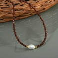 thumbnail image 5 of K-KED Natural 3mm Red Garnet Pearl Beaded Handmade Strand Women Necklace 14-28 in -22 in, 5 of 6