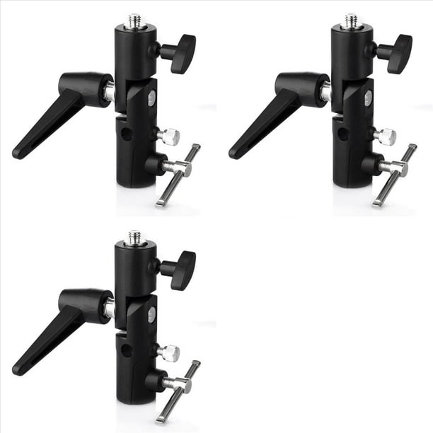 3X Soporte Giratorio para Paraguas, 1/4 Pulgadas, 3/8 Pulgadas, para Estudio Fotográfico, Soporte de Luz Speedlight, Accesorios para Estudio Fotográfico