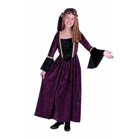 Renaissance Girl Burgundy Costume - Size Child-Small